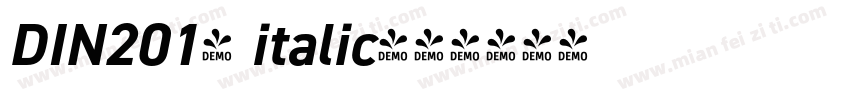 DIN2014 italic字体转换